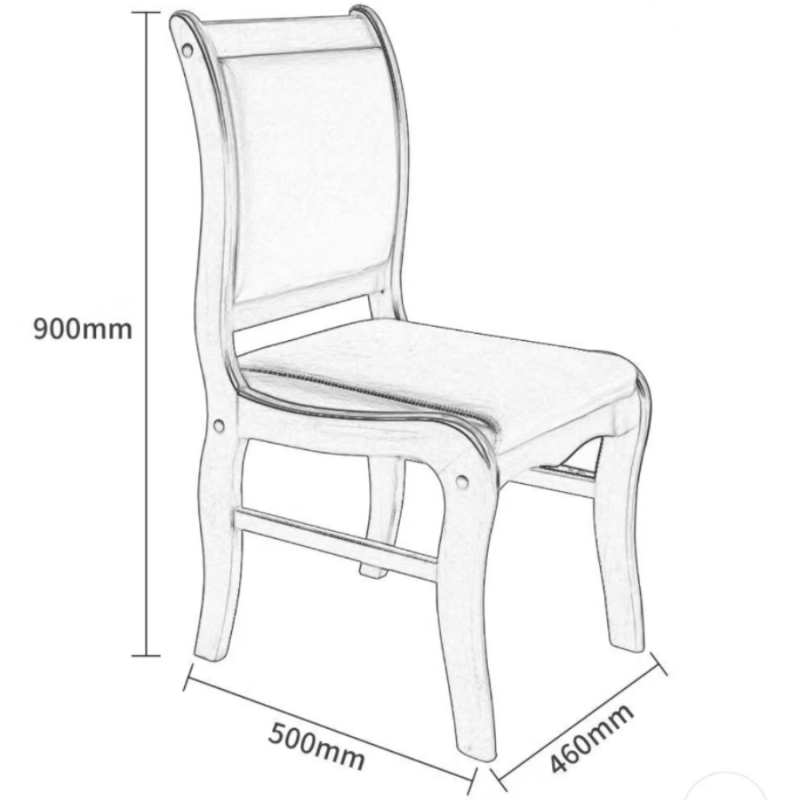 墨之麟 中式西皮会议椅460×500×900mm 把高清大图