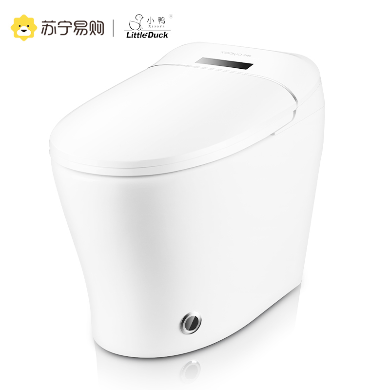 小鸭牌智能马桶一体式全自动冲水翻盖家用多功能即热虹吸式坐便器白色305MM/400MM坑距