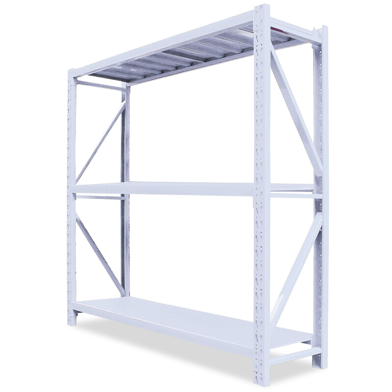 一鹏货架超市三层中型白色主架仓储架商品展示架参数