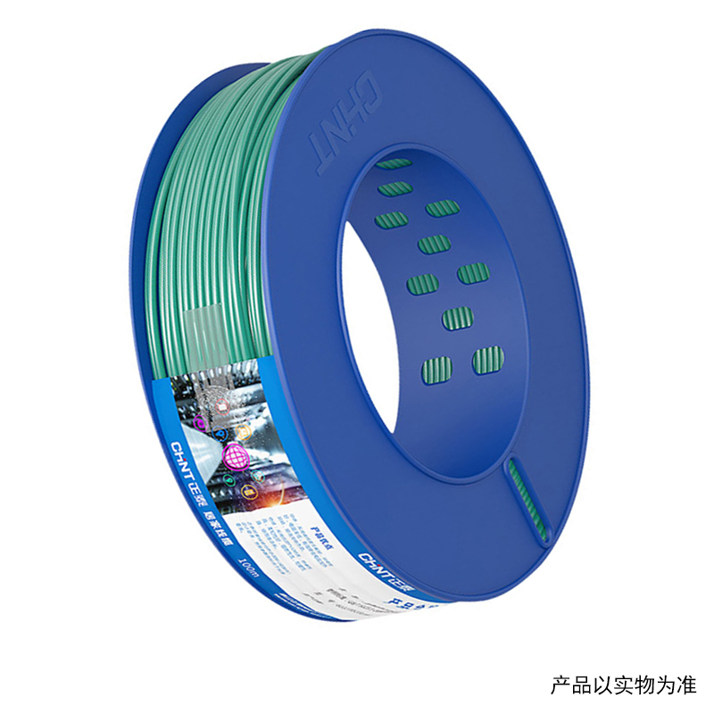 正泰(CHNT) 电工电料电线电缆 BV4平方 国标家用铜芯电线单芯单股铜线电源线 100米 绿色
