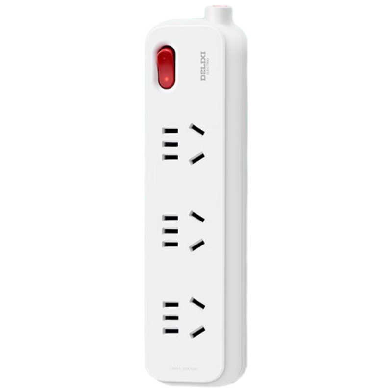 德力西电气遇见系列三位五孔排插 1.6米 CD98E-DK3X 1.6