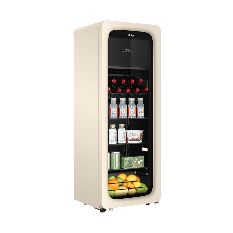 海尔(Haier)133L冻藏双温冰吧-元气吧 -20°C~-6°C专属冰室 黑金净化抗菌DS0133LH9EY1