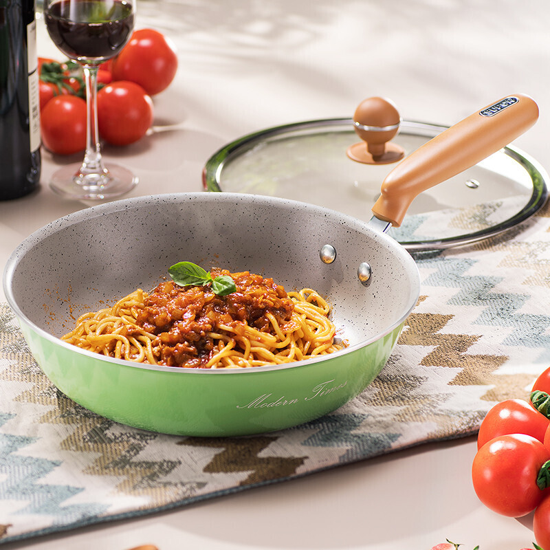 苏泊尔(SUPOR)迷色系列炒锅煎炒锅不粘锅炒菜锅少油烟电磁炉燃气平底锅牛排锅煎蛋锅30cm绿色EC30JAP01-V高清大图