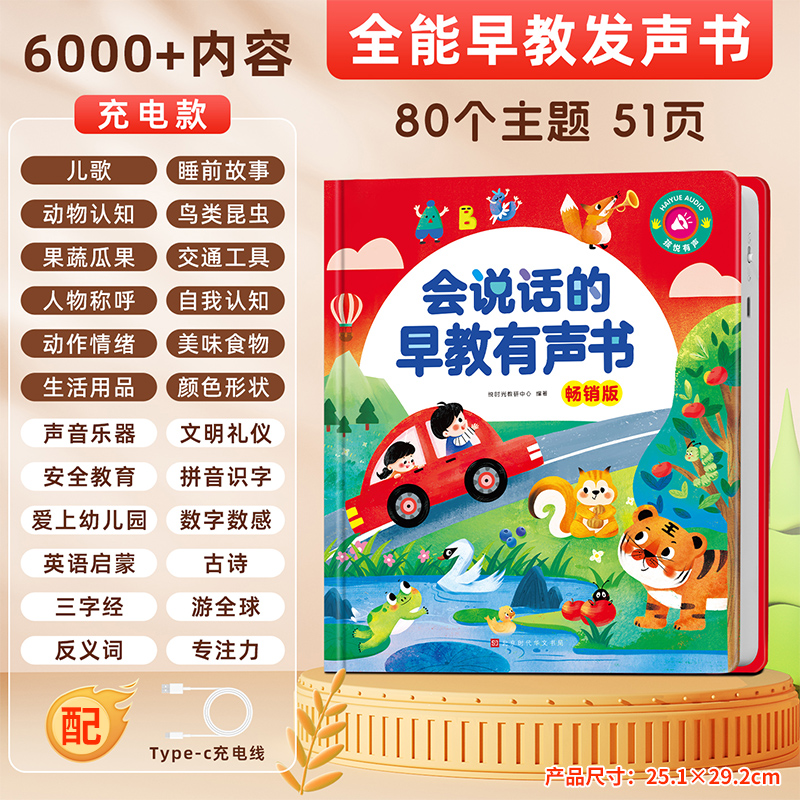 会说话的早教有声书2027 早教发声书【充电版6000+内容】适合0-7岁