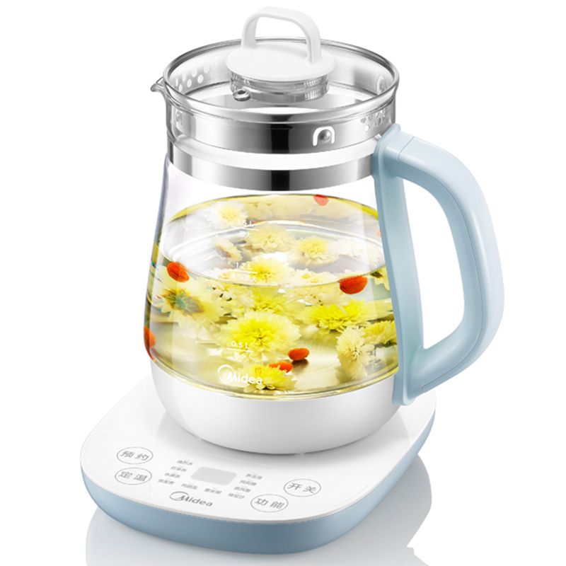 美的养生壶MK-GE1513A 预约定温 家用多功能玻璃电热水壶 (QH)