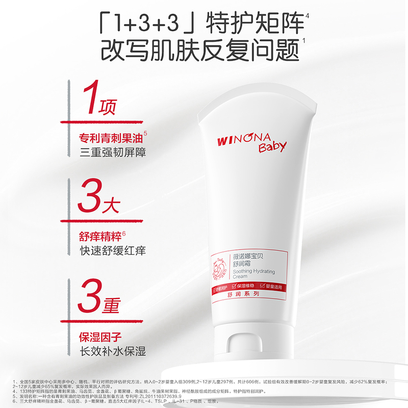 薇诺娜(WINONA)宝贝倍护洗发沐浴泡泡260ml+薇诺娜宝贝舒润霜100g高清大图