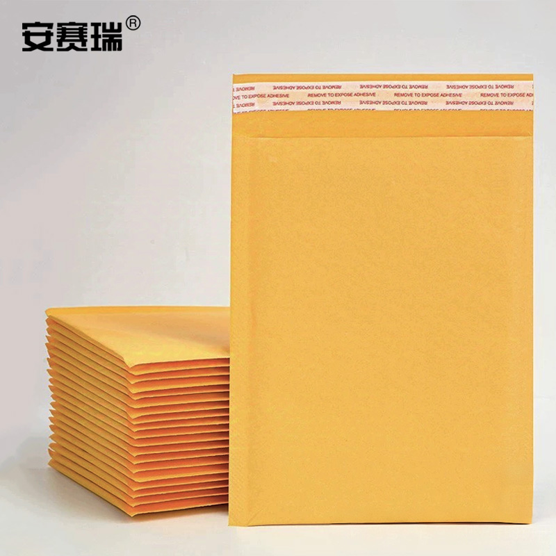安赛瑞 牛皮纸气泡袋(1000个装)-材质:牛皮纸+PE,颜色:黄色,尺寸:11×15cm+4cm 10106高清大图
