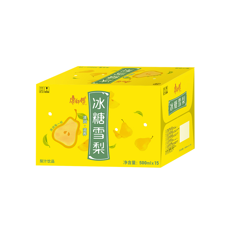 康师傅 冰糖雪梨500ml*15瓶 箱装 果味果汁饮品（新老包装随机发货）