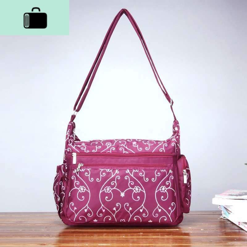 尼龙防水大容量出行斜挎旅行单肩中老年女士多层女包妈妈帆布NEW LAKE女斜挎包图片