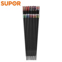 苏泊尔(SUPOR) 合金筷子家用防滑防霉耐高温十种花色合金筷 10双装 TK2060E
