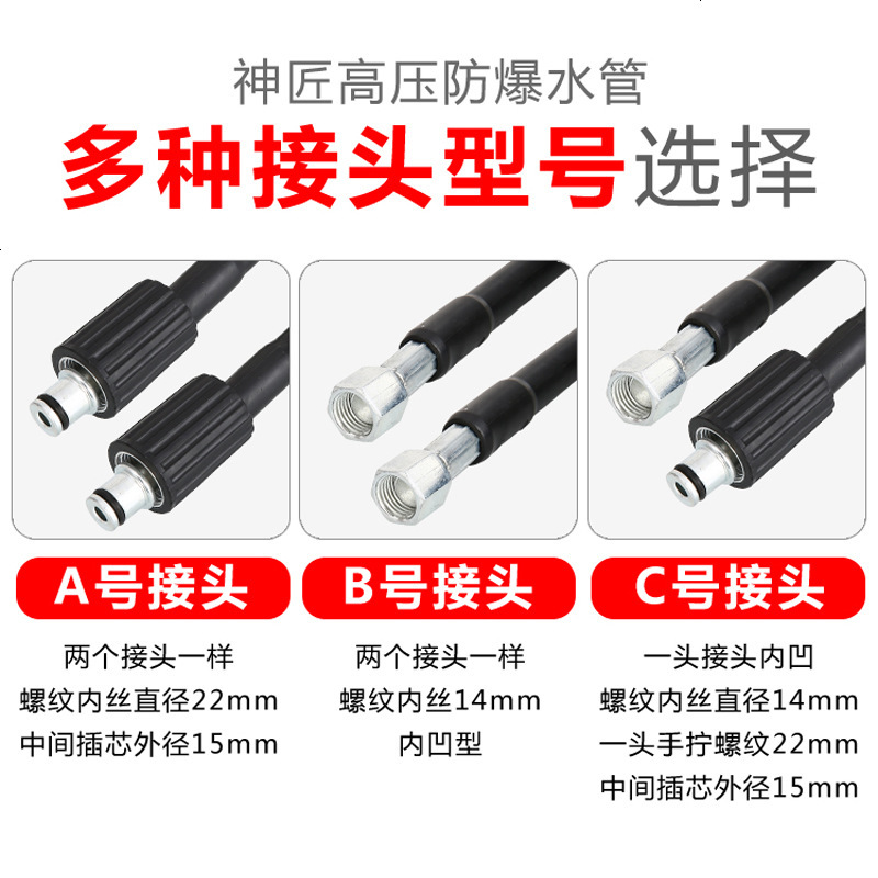 神匠洗车机水管S68多适用71014高压管钢丝管水管接头