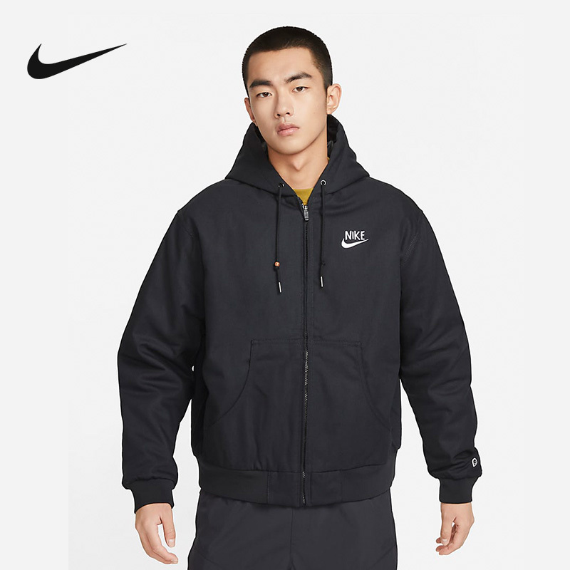 nike耐克棉服男装2022秋冬运动防风保暖连帽外套夹克dq4184-010