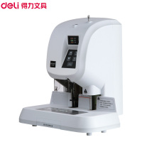 得力(deli)T500自动财务凭证装订机 灰色 财务装订机 热熔铆管装订机 电动档案打孔机 办公用品
