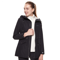 狼爪(Jack Wolfskin)女装外套18秋冬连帽防风服户外运动夹克软壳冲锋衣5318521