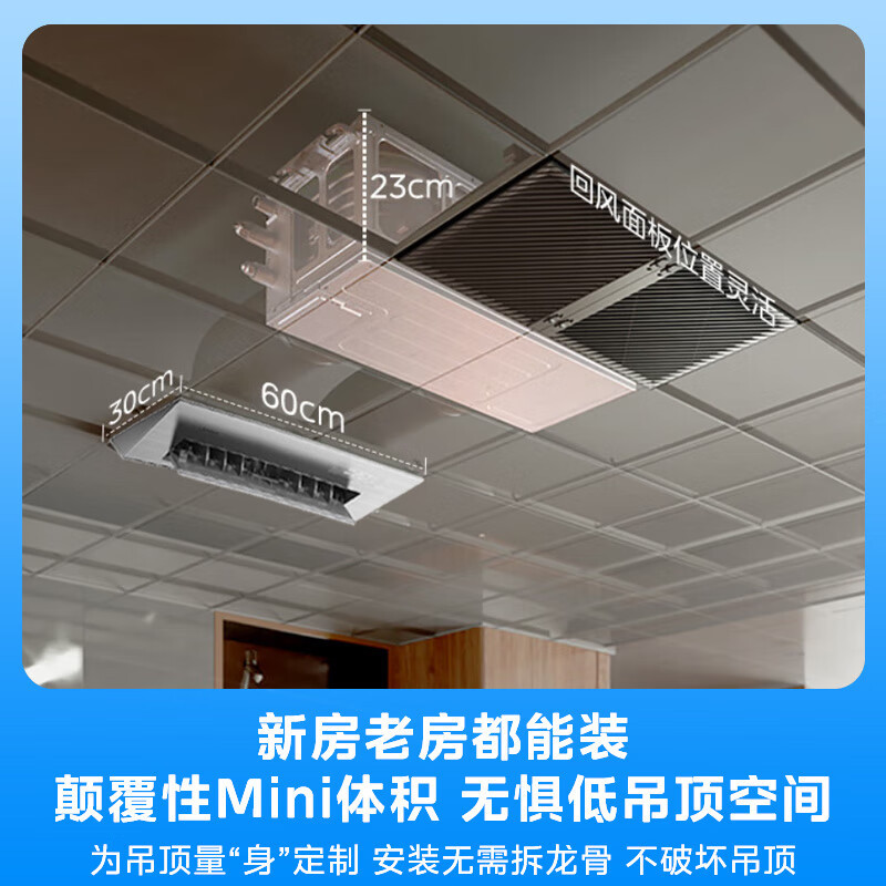 美的厨房空调家用厨房专用1.5匹厨清凉一级能效变频省电嵌入式集成吊顶防油烟厨房空调CKF-35FW/BN1Y-FG100