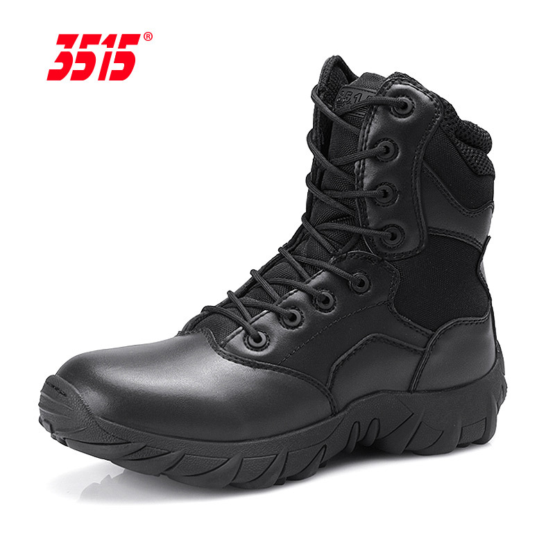 3515强人男特种兵作战靴511沙漠靴登山靴美式沙漠靴真皮户外靴高中帮