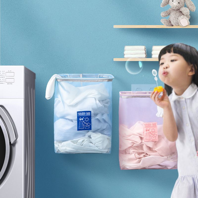 脏衣娄脏衣筐挂壁式可折叠浴室换洗衣服家用洗衣篮高清大图