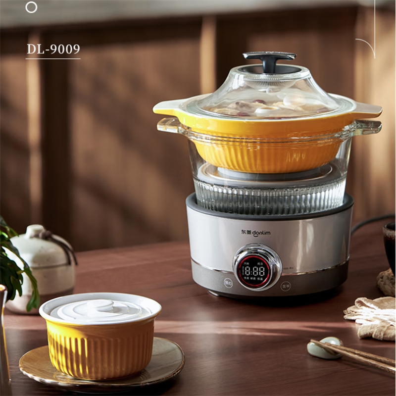 东菱(DonLim)DL-9009蒸汽锅家用电蒸锅电炖锅多功能锅蒸炖煮一体锅电火锅汽锅鸡专用锅煮锅+陶瓷汽锅