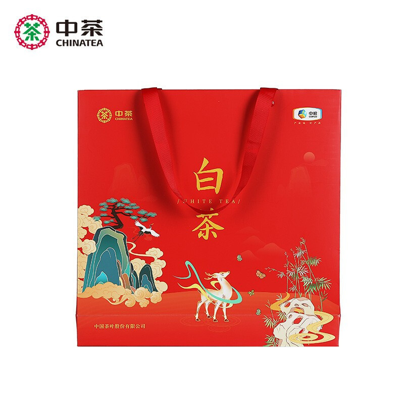 中茶 岁寒三友竹 福鼎白茶 白牡丹茶饼礼盒装357g