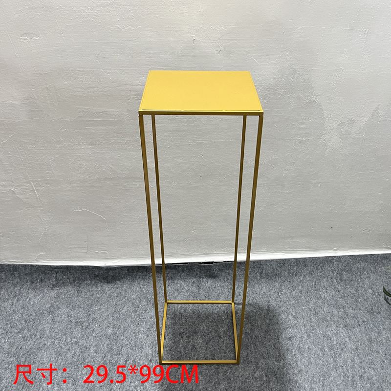 智美环球 铁艺几何路引婚庆道具 【铁板长方框100cm高金色(带板)】