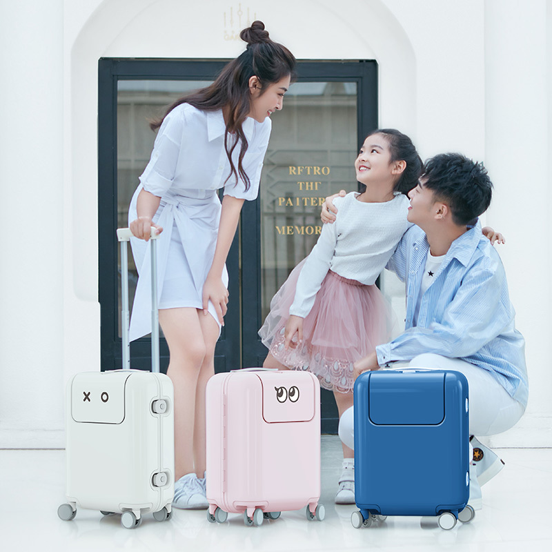 小米米兔拉杆箱-蓝色17寸万向轮小型行李箱学生拉杆箱男女小清新旅行箱