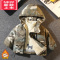 可莉允男童棉服外套加绒加厚冬季洋气儿童迷彩夹棉派克服宝宝冬装小童装