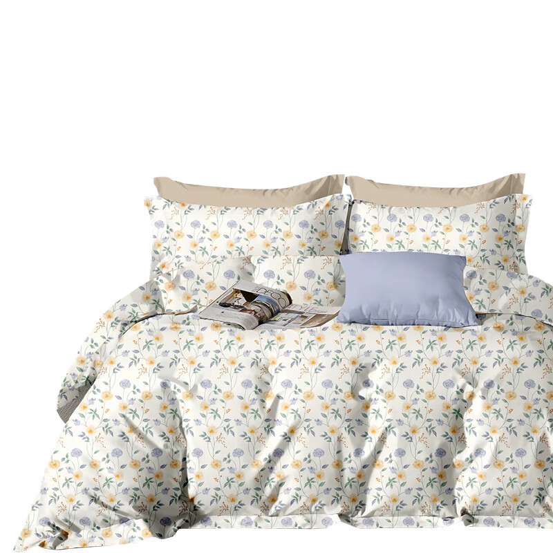 芳恩家纺 优享全棉四件套 TH-Z1046(200×230cm)缠枝绣球-蓝