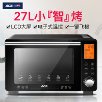 北美电器(ACA) 电烤箱 ATO-HC27HT 27L电子式控制 LCD显示 多功能 一键飞梭 上下火独立温控家用电烤