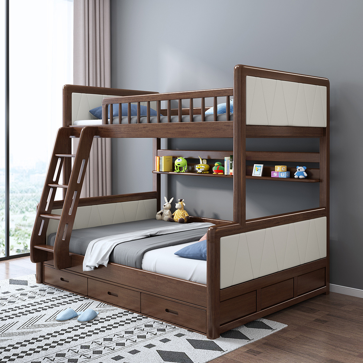 儿童高低床护栏楼梯