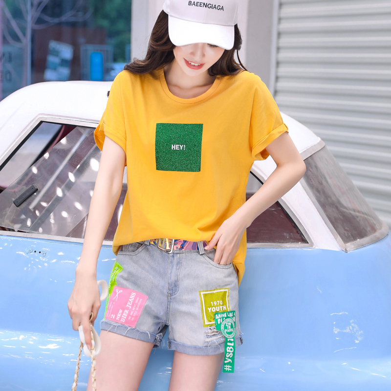 夏款套装女时尚两件套女士新品洋气时髦宽松上衣配短裤休闲清新潮