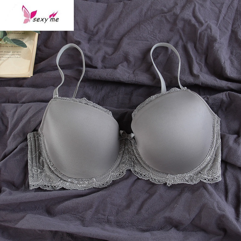 大罩杯文胸全罩杯性感光面胖mm大胸显小内衣女80e85e fish basket胸罩