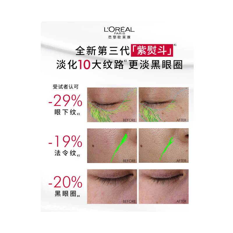 欧莱雅紫熨斗第三代全脸淡纹眼霜 60ml高清大图