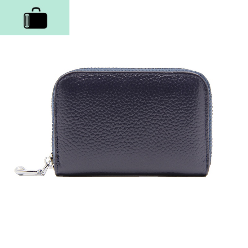 防磁防盗刷卡套RFID屏蔽信号保护NFC芯片信用卡包女式皮小钱包NEW LAKE 宝蓝