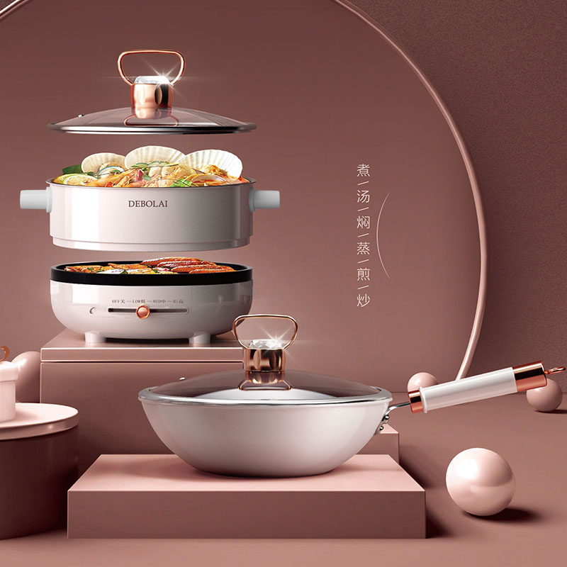 德博莱七星如意全家福多功能豪华料理锅七件套DBL-2688高清大图