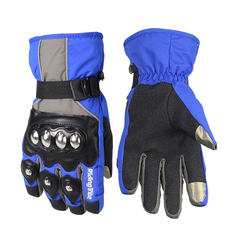 适用可触屏冬季摩托车手套防水防寒加厚保暖赛车手套机车骑士骑行手套