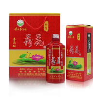 贵州茅台镇 杜酱荷花酒 53度香柔酱香型白酒 纯粮食高粱酒 红瓶500ml*6瓶整箱装