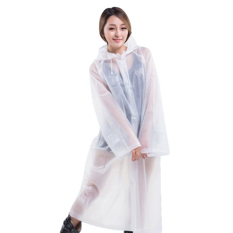 成人长款雨衣EVA材质加厚雨衣行走户外旅游登山非一次性连体透明雨衣电动自行车骑行雨披防护雨衣时尚图片