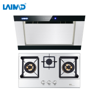 德国莱梅德(LAIMD)CXW-9015+B07 触控式抽油烟机套餐 17立方免拆洗烟灶套装 不锈钢嵌入式三眼燃气灶