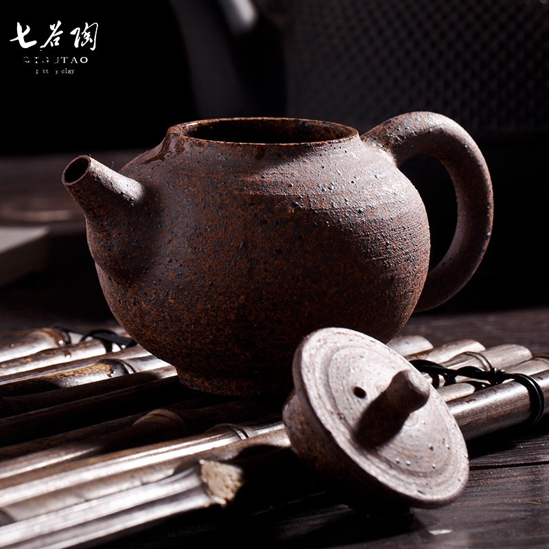鼎亨纯手工粗陶小迷你壶天然岩泥单壶台湾手抓茶壶功夫泡茶壶