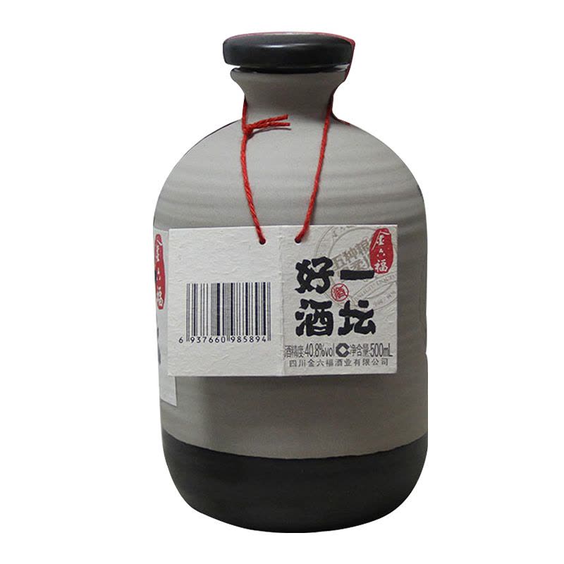金六福一坛好酒40.8度500ml 瓶装浓清兼香型白酒【价格图片品牌