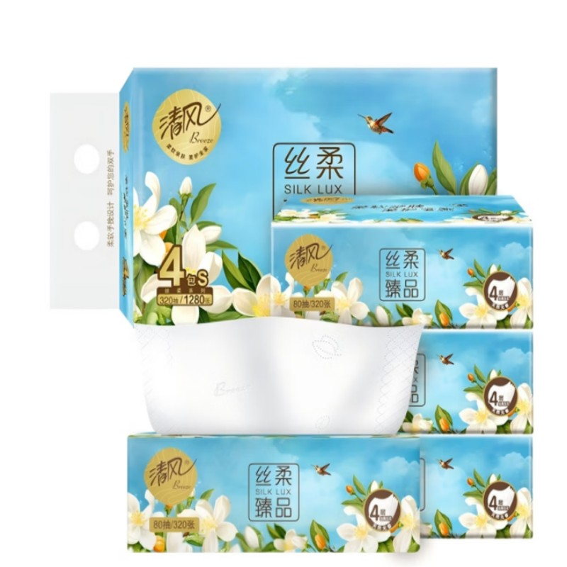 清风甄选乐享礼盒B(抽纸2提+洗脸巾1包+厨房纸2提+纯水湿巾1包+湿厕纸1包+杀菌湿巾1包+手帕纸1提+厨房湿巾1包)高清大图