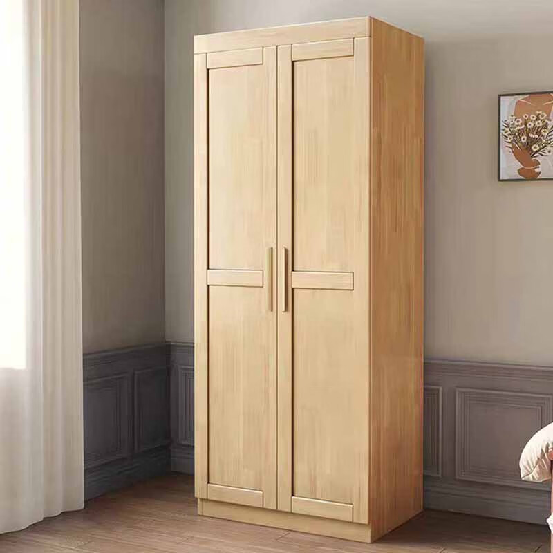 圣德列北欧衣柜简易组合大衣橱卧室储物柜两门衣柜家用小户型挂衣柜高清大图