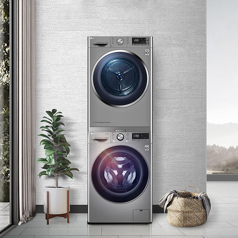 LG FY11MW4+RH10V9PV2W 洗烘套装组合11公斤大容量蒸汽除菌全自动滚筒洗衣机10公斤原装进口热泵烘干机