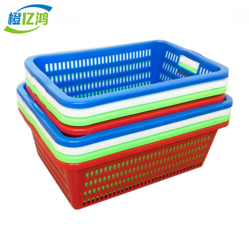 橙亿鸿 食堂超厚塑料菜筐 530*360*175mm/个高清大图