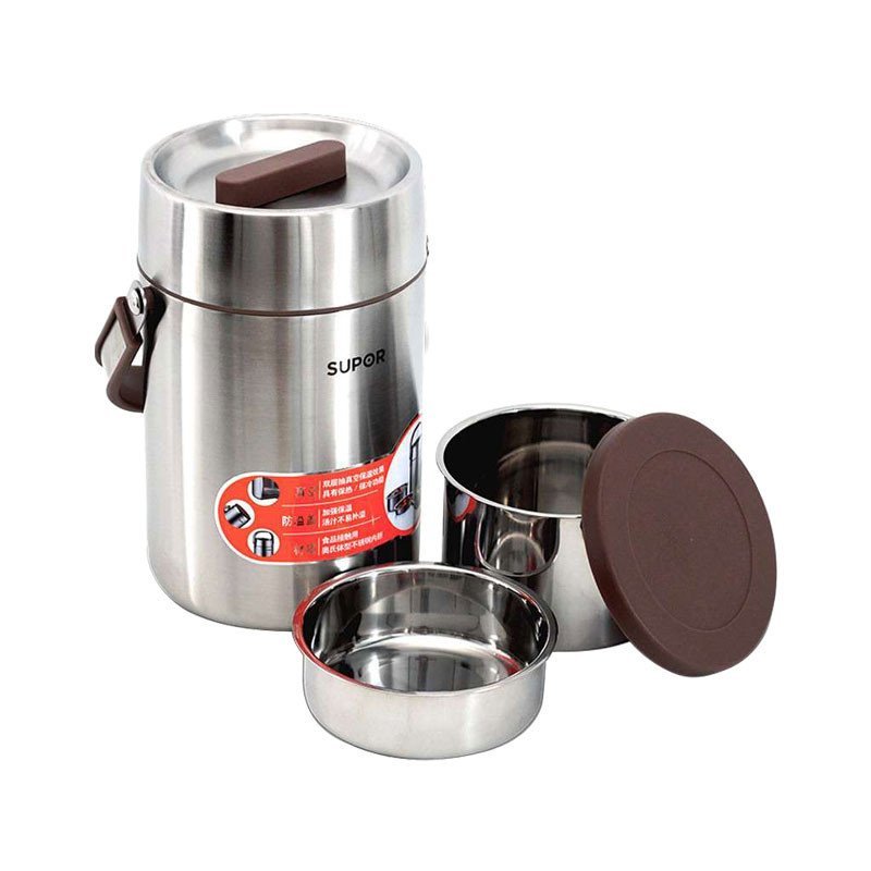 苏泊尔(SUPOR)304不锈钢真空保温饭盒学生便当盒保温桶 1.6L KF16F1高清大图