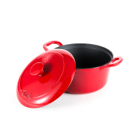 德国菲仕乐Fissler Calen食色系列20cm铸铁珐琅锅汤锅红色