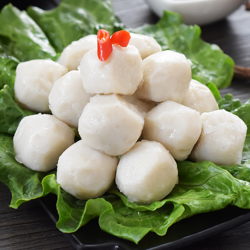 [拍2件 满150减60]千渔旺手打马鲛鱼丸1000g 手工制作新鲜鱼丸速冻火锅丸子海鲜鱼肉类丸烧烤火锅食材海鲜鱼丸