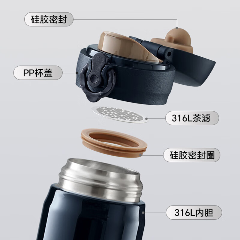 苏宁 苏泊尔 保温杯500ml KCV50FB20(颜色随机)高清大图