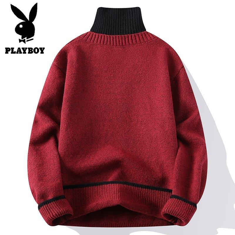 花花公子新款【新款】2025年秋冬半高领针织毛衣男群文件11.30_667高清大图