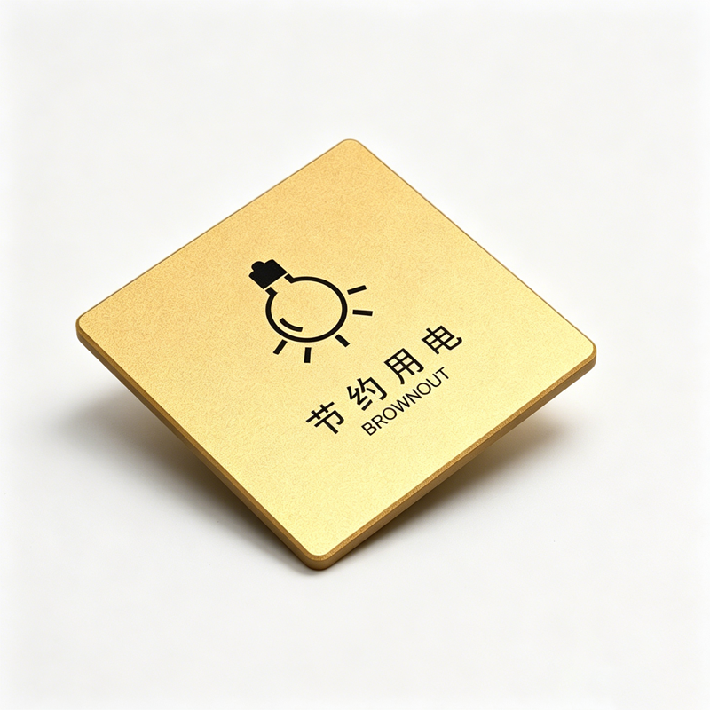 晨以橙 节约用电牌 85*90mm 块高清大图